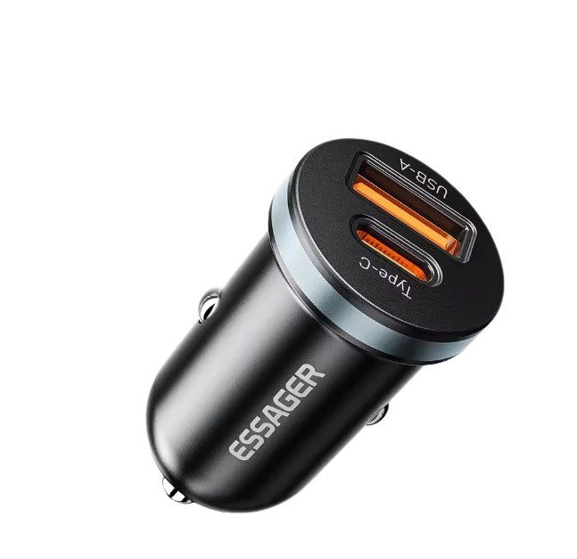 Essager 30W Quick Charge 4.0 USB Type C Car Charger - Fast Charging for iPhone 12, 13, Huawei, Samsung, and Xiaomi