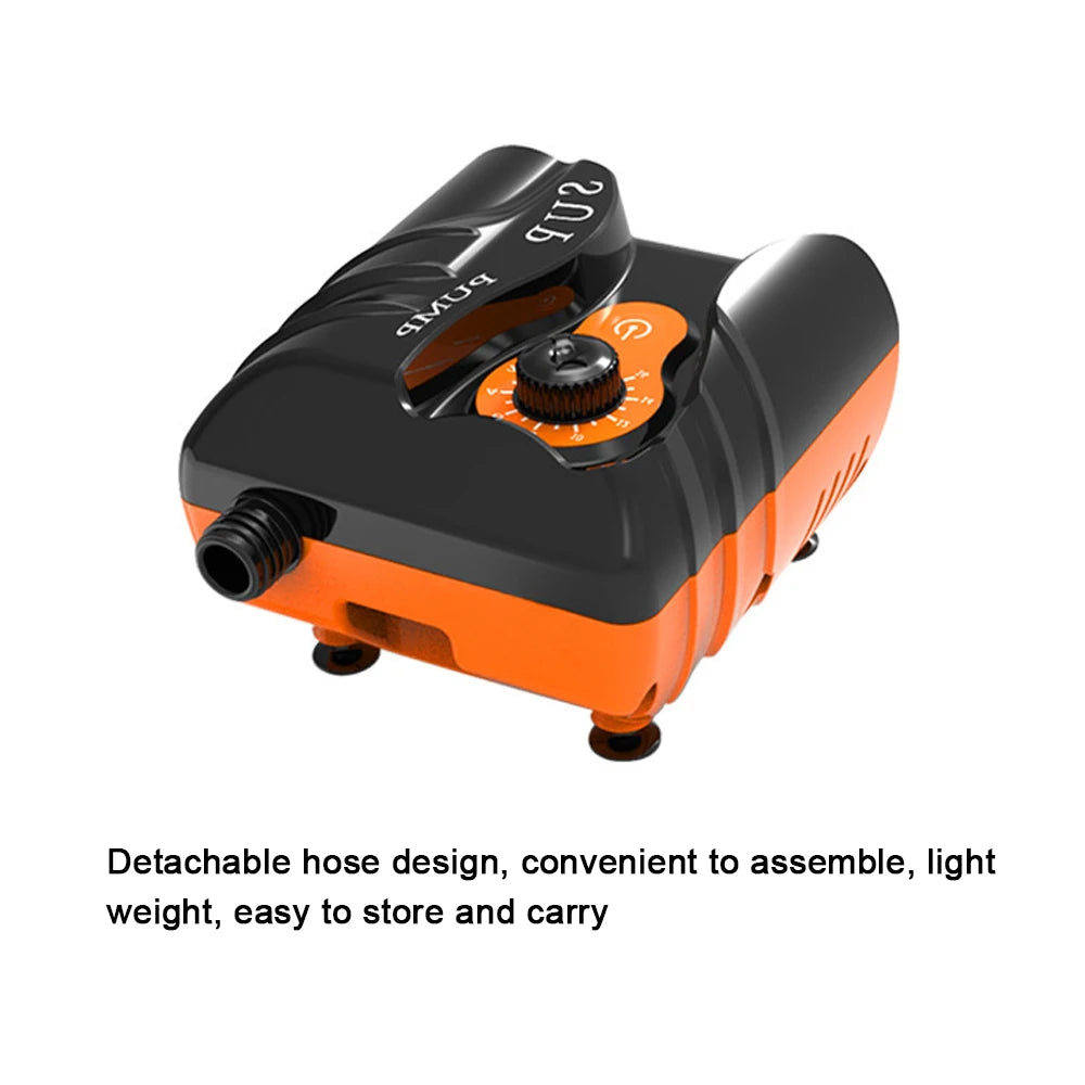 16PSI High-Pressure Portable Electric Air Pump - 110W Mini Tire Inflator for Inflatable Boards, Pools, and Boats