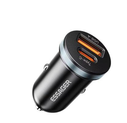 Essager 30W Quick Charge 4.0 USB Type C Car Charger - Fast Charging for iPhone 12, 13, Huawei, Samsung, and Xiaomi
