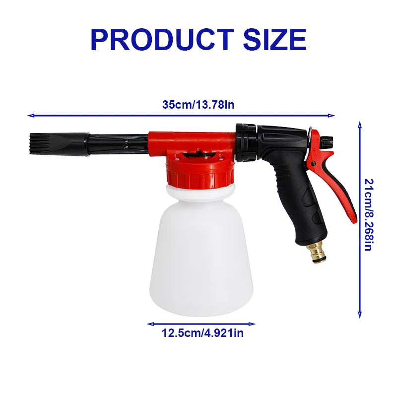 Transform Your Car Cleaning Routine with the 27.05Oz High-Pressure Foam Washer Gun - Perfect for Soap and Shampoo Spraying!
