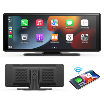 Transform Your Drive with the Universal Portable Carplay Screen - Wireless Carplay & Android Auto Integration with Touchscreen Functionality