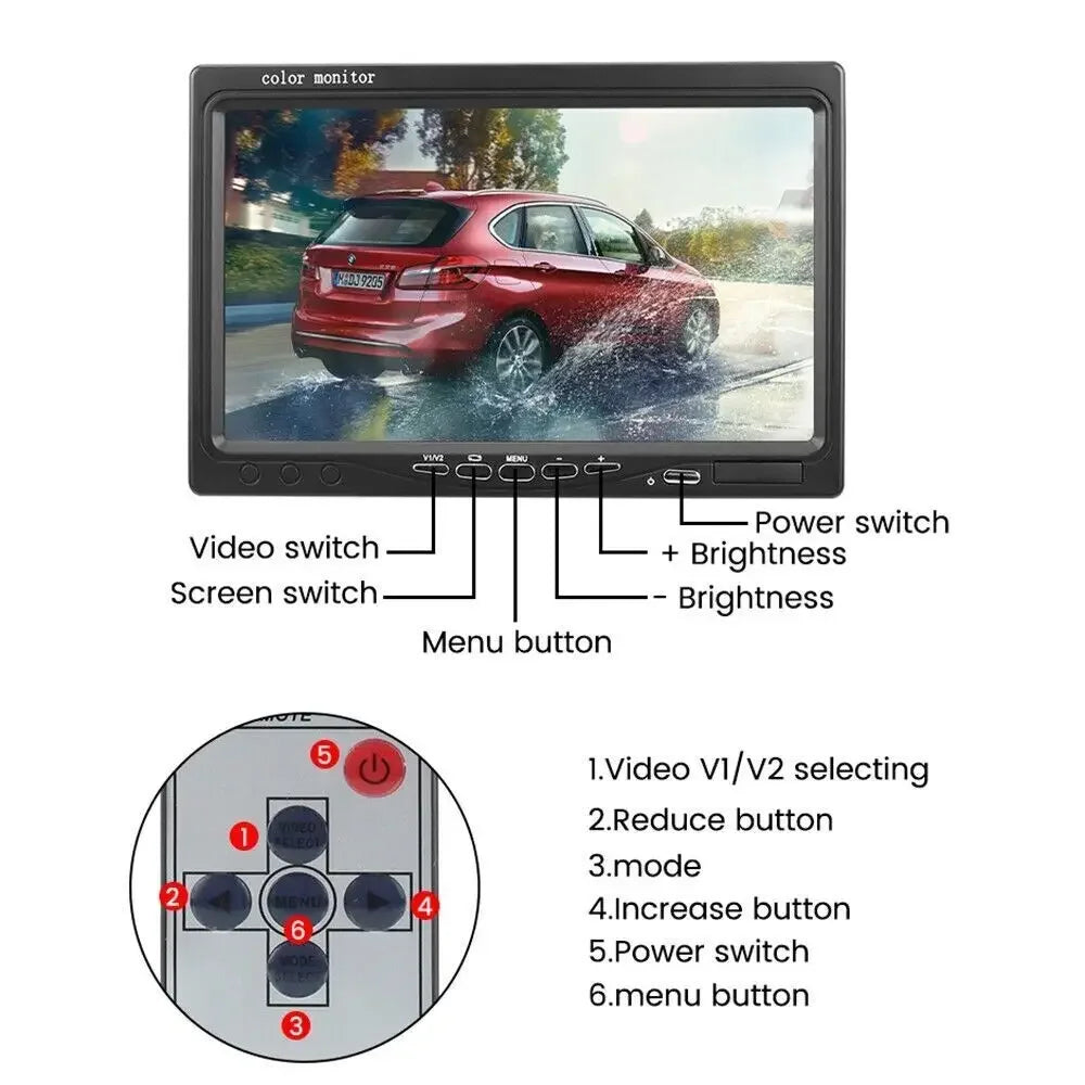Upgrade Your Safety: Wireless Night Vision Backup Camera with 7" Mirror Monitor for Cars
