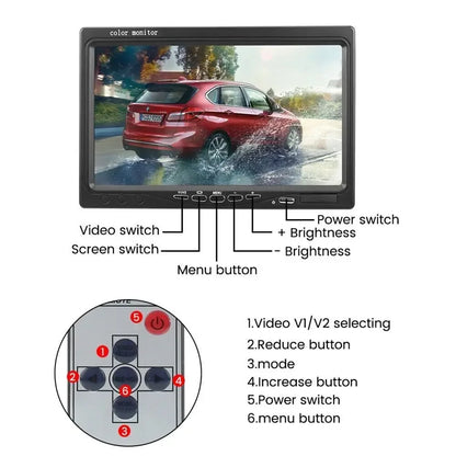 Upgrade Your Safety: Wireless Night Vision Backup Camera with 7" Mirror Monitor for Cars