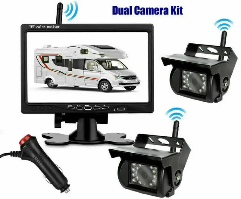 Upgrade Your Safety: Wireless Night Vision Backup Camera with 7" Mirror Monitor for Cars