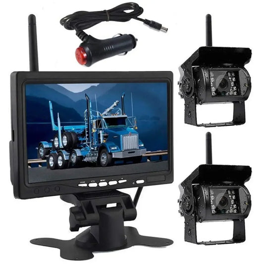 Upgrade Your Safety: Wireless Night Vision Backup Camera with 7" Mirror Monitor for Cars