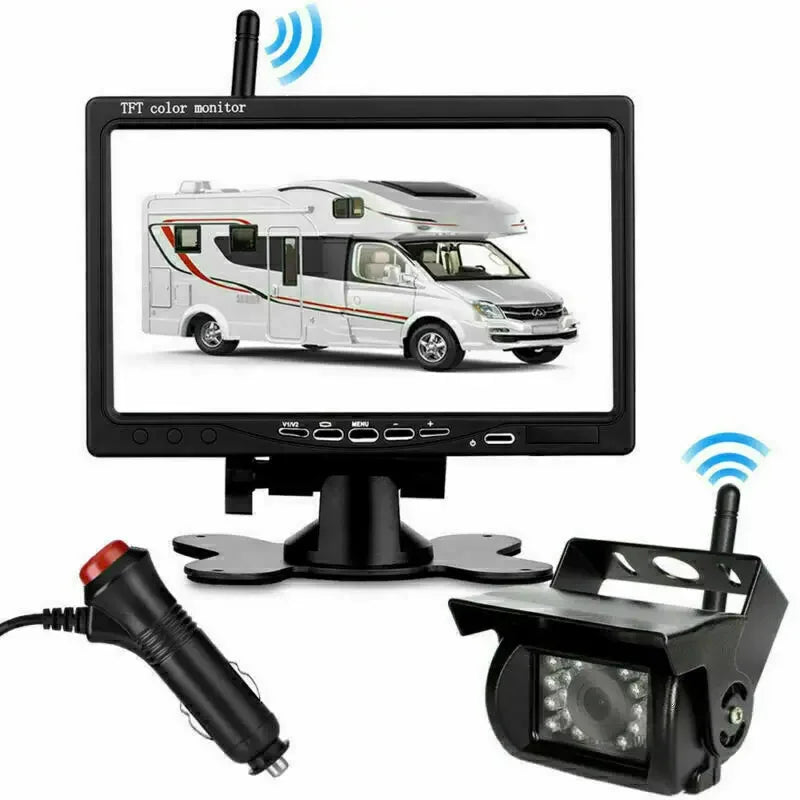 Upgrade Your Safety: Wireless Night Vision Backup Camera with 7" Mirror Monitor for Cars