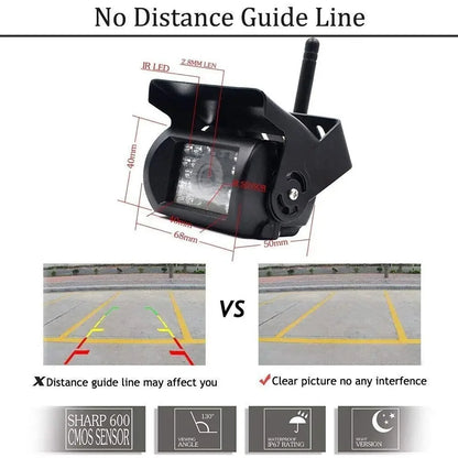 Upgrade Your Safety: Wireless Night Vision Backup Camera with 7" Mirror Monitor for Cars