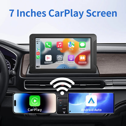 Transform Your Drive with the Universal Portable Carplay Screen - Wireless Carplay & Android Auto Integration with Touchscreen Functionality