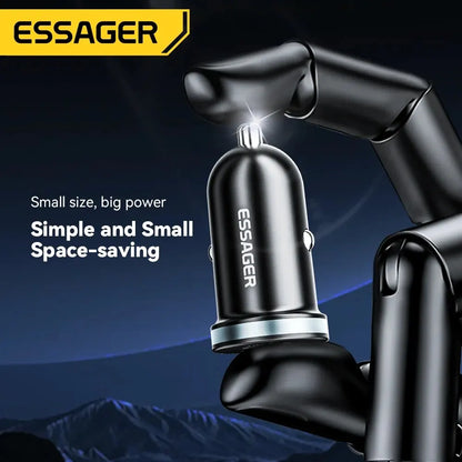 Essager 30W Quick Charge 4.0 USB Type C Car Charger - Fast Charging for iPhone 12, 13, Huawei, Samsung, and Xiaomi